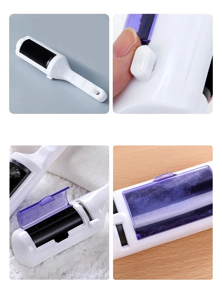 1PC Electrostatic Dry Cleaner Suction Brush Pet Hair Brush White Electrostatic Brush Wool Coat Cleaner Bristles