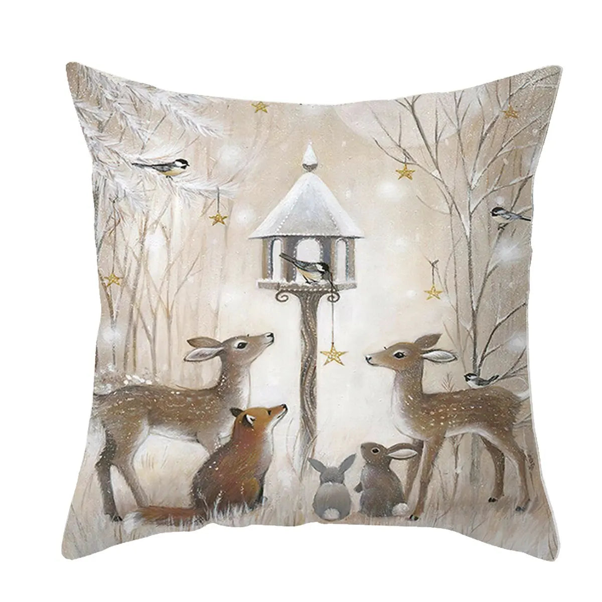 New Christmas Elk Tree Cushion Cover Merry Christmas Decorations