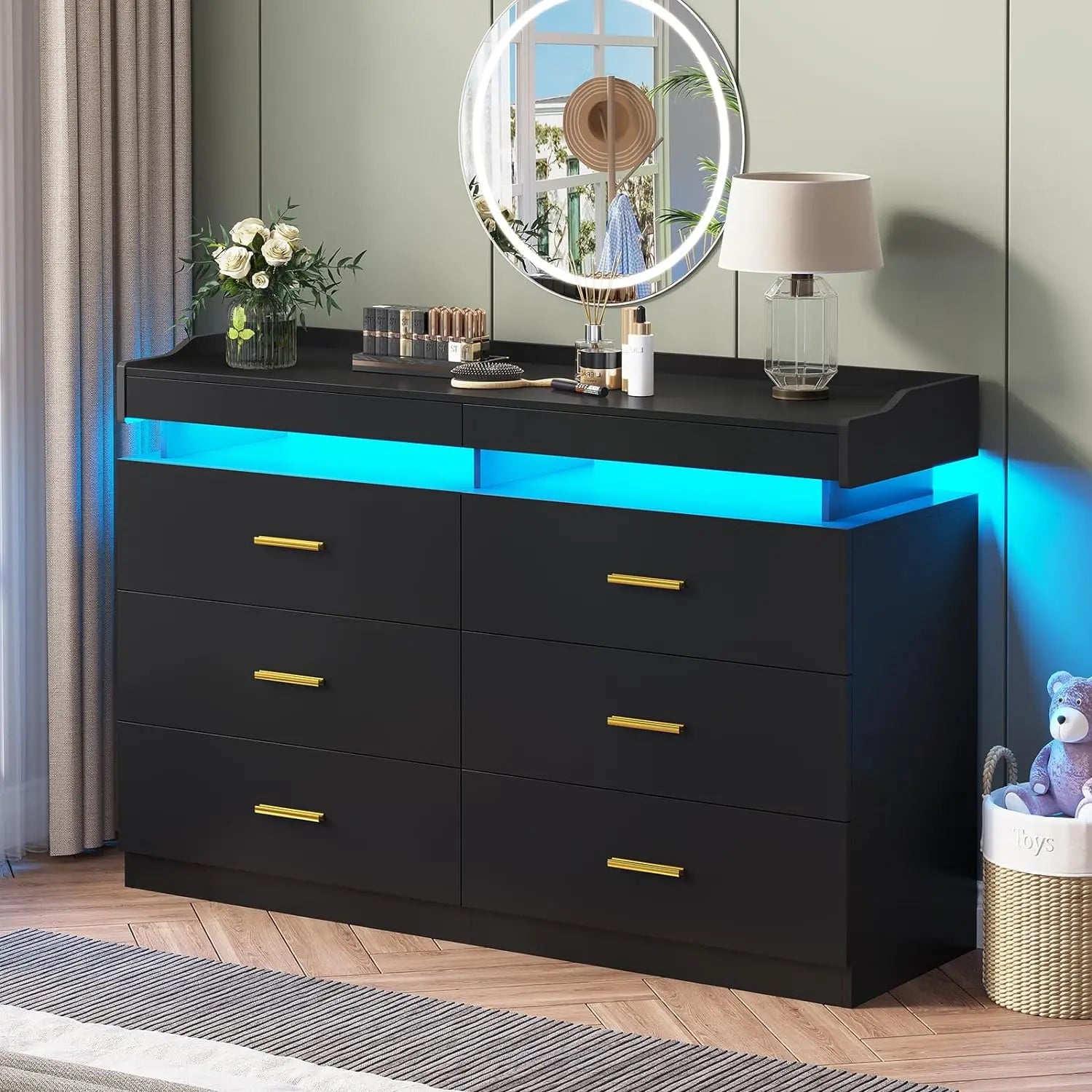 Elegant Dresser Drawer with LED Light 