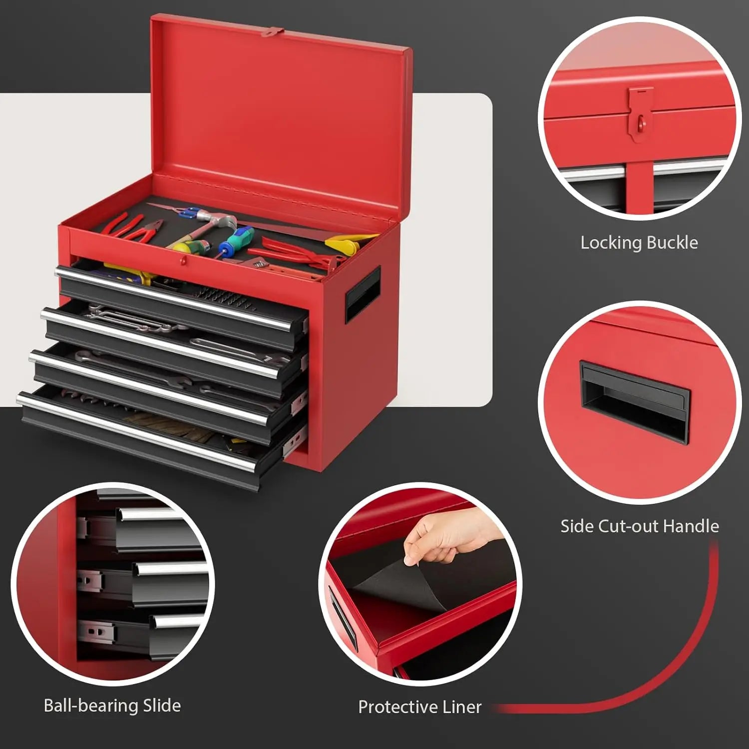 Tool Chest, 5-Drawer Rolling Tool Storage