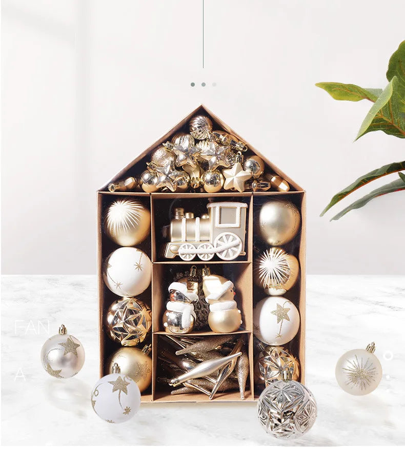 70 Pcs Christmas Ornaments Christmas Ball Set