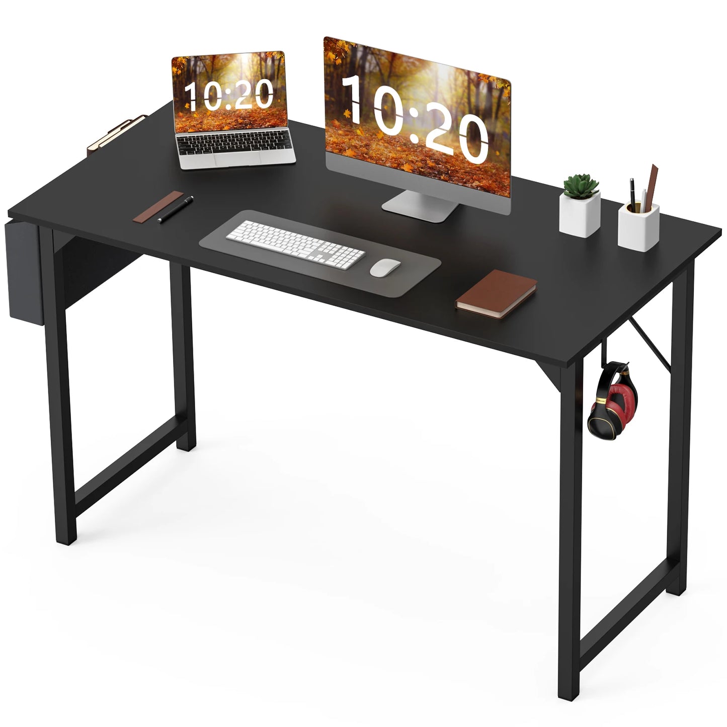 Enhance productivity with this stylish and functional desk.