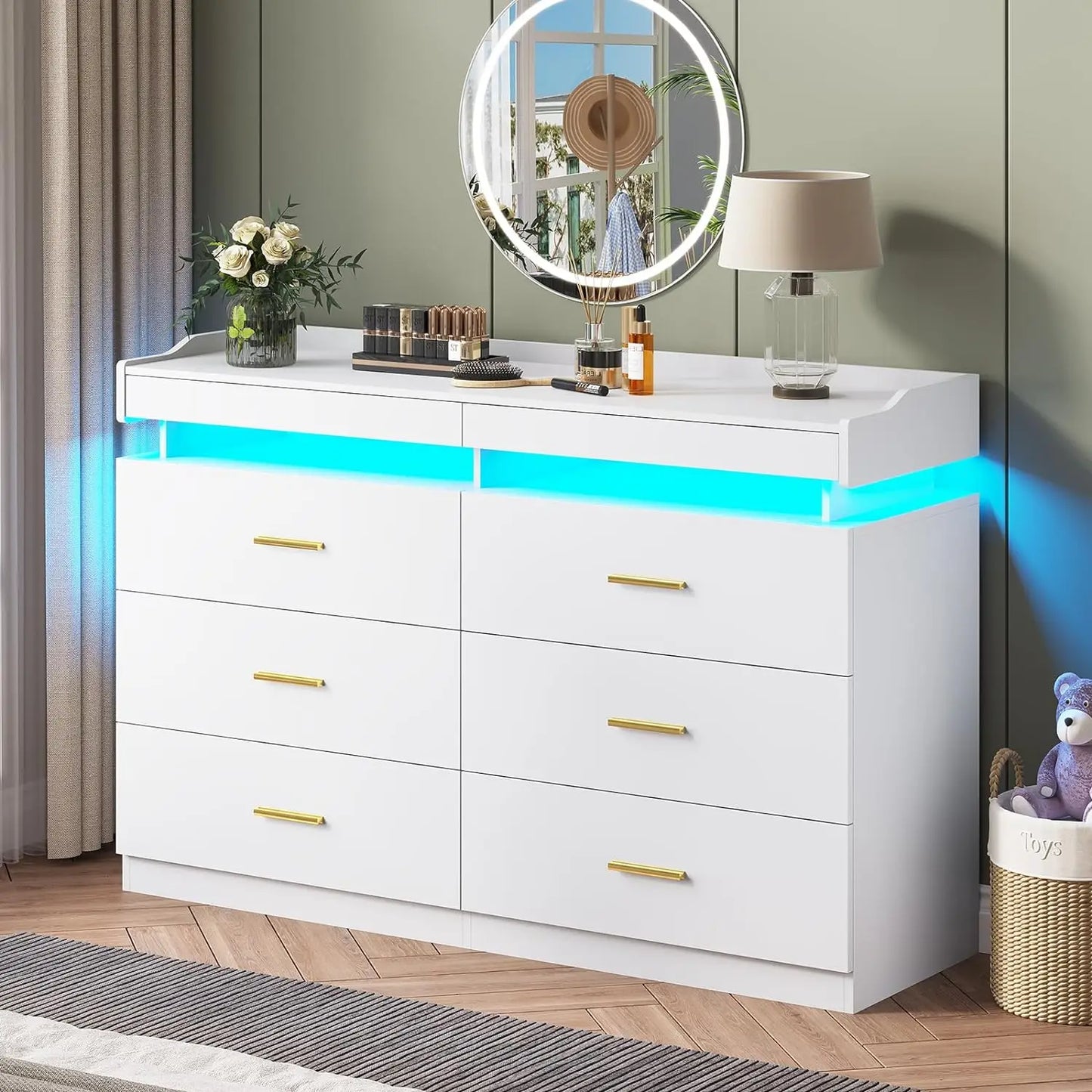 Elegant Dresser Drawer with LED Light 