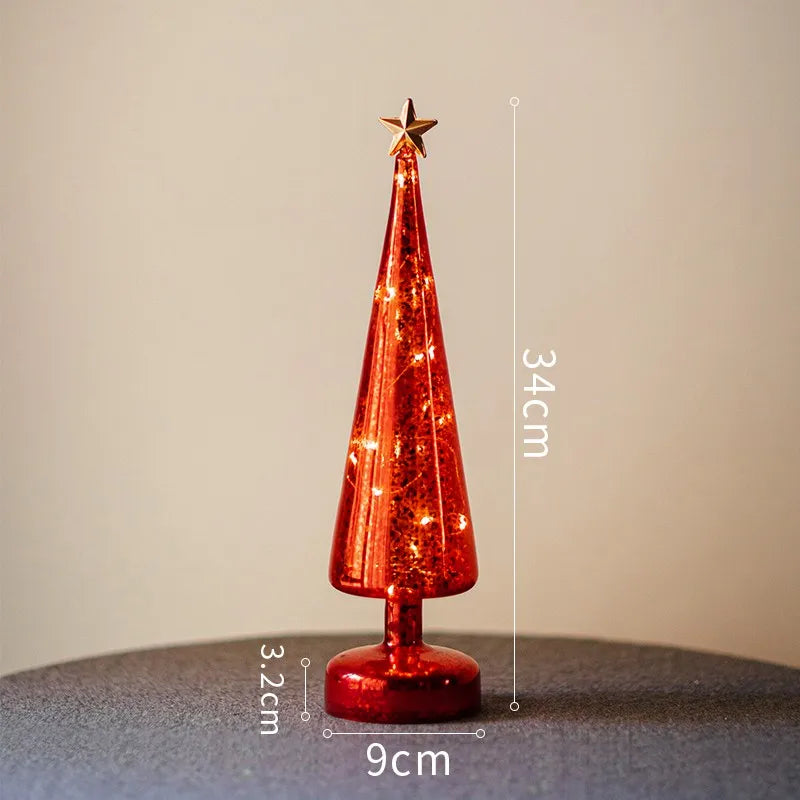 Christmas Tree Glass Night Light LED Luminous Decoration