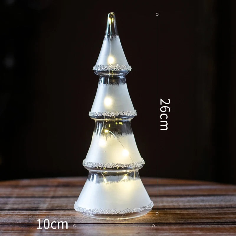 Christmas Tree Glass Night Light LED Luminous Decoration