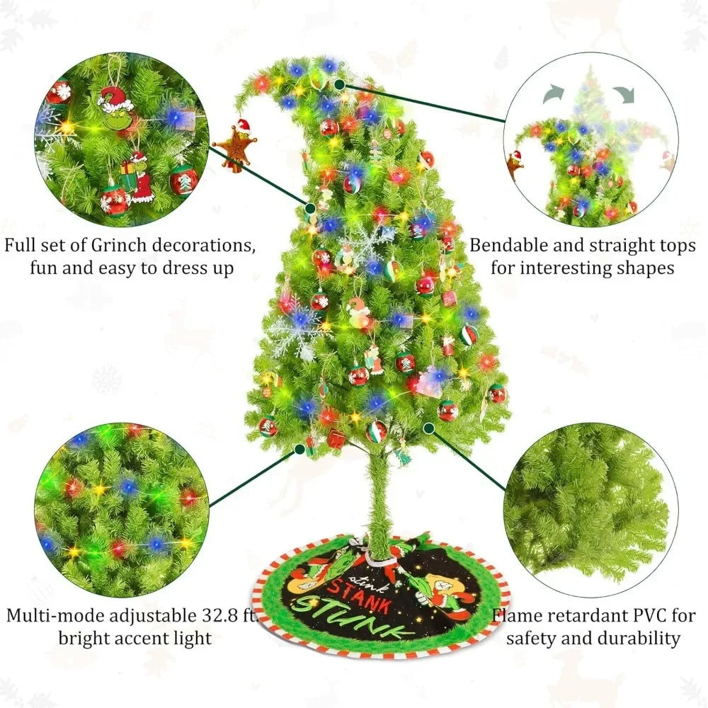 5.7-foot Bendable Grinch Christmas Tree