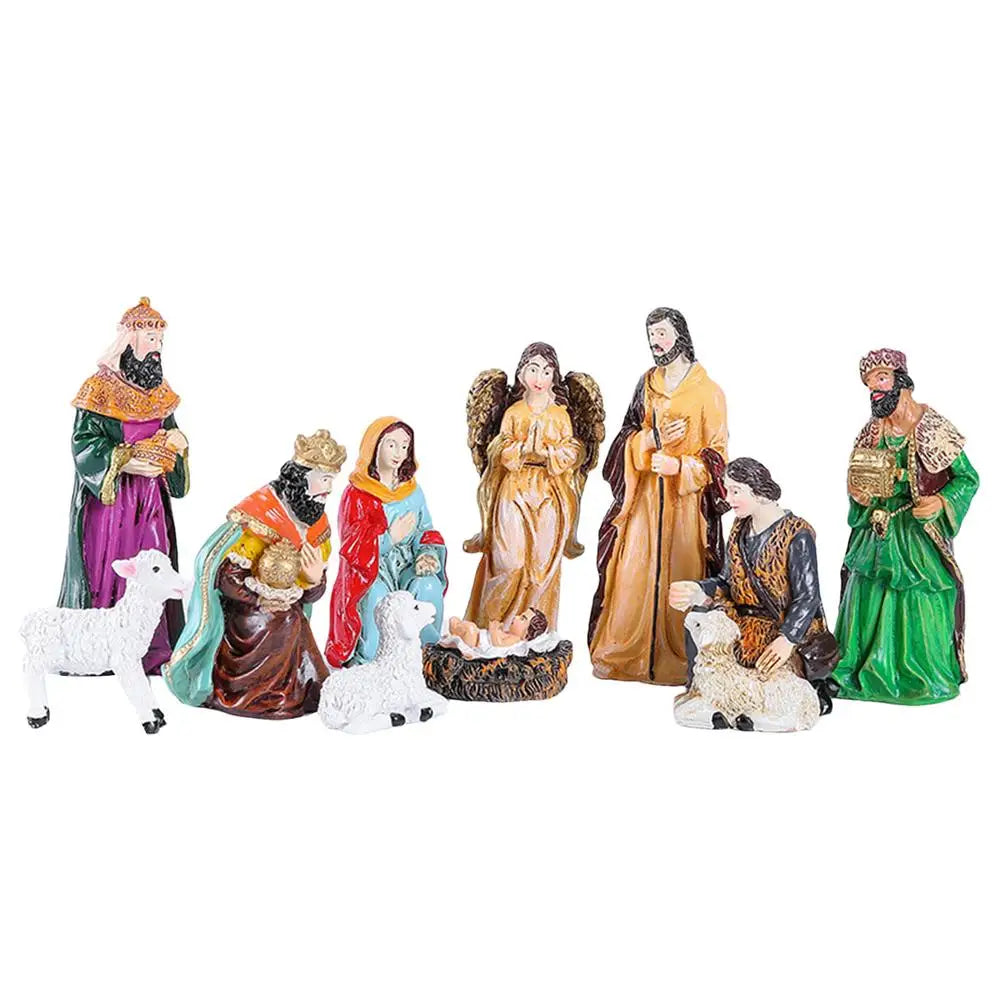 10 pcs Christ Birth Of Jesus Ornament Nativity Scene