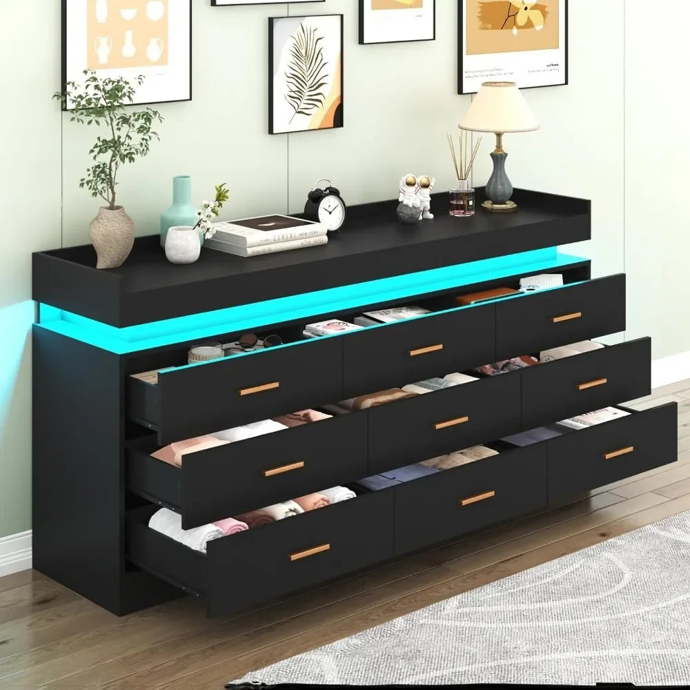 Elegant Dresser Drawer with LED Light 