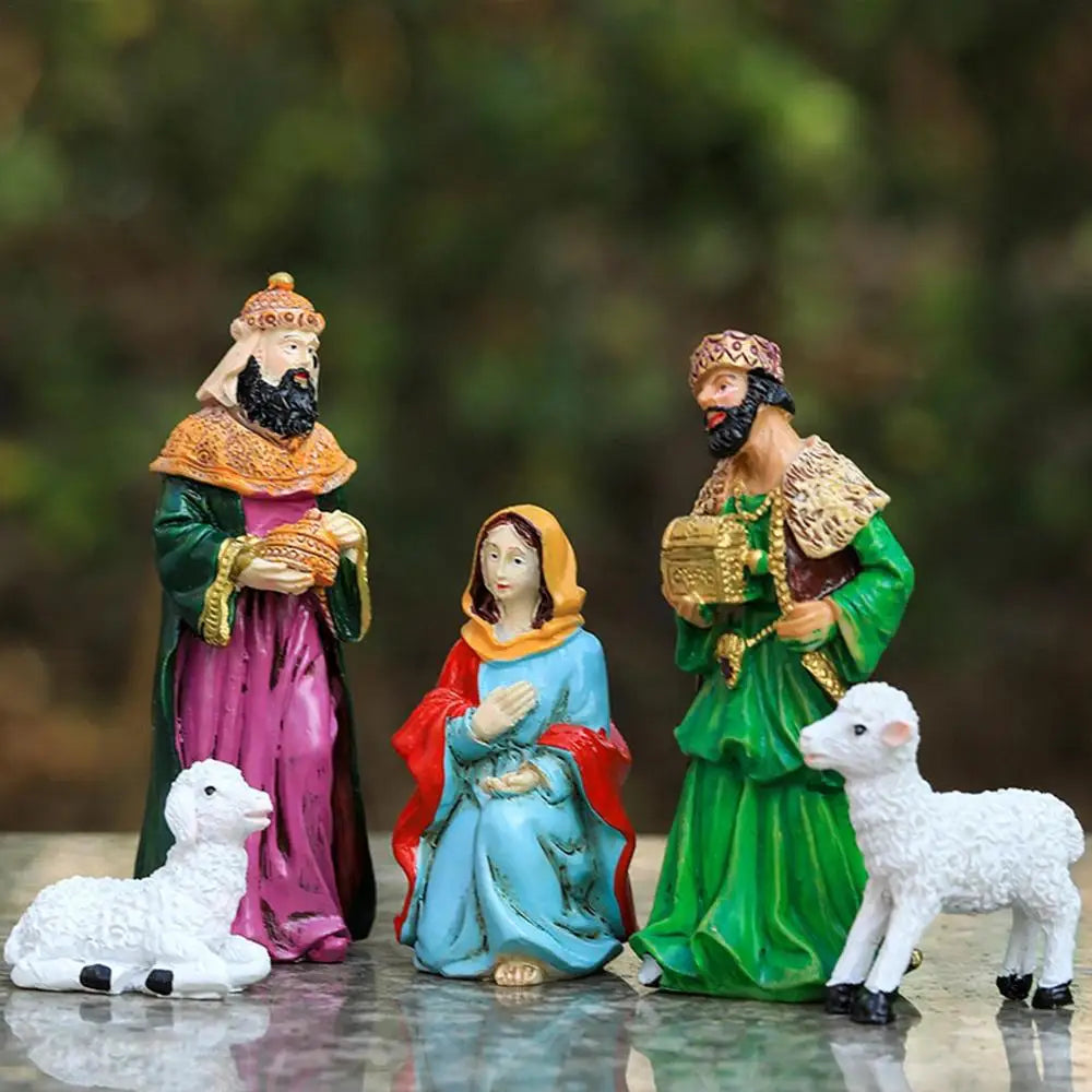 10 pcs Christ Birth Of Jesus Ornament Nativity Scene