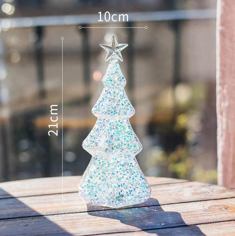 Christmas Tree Glass Night Light LED Luminous Decoration