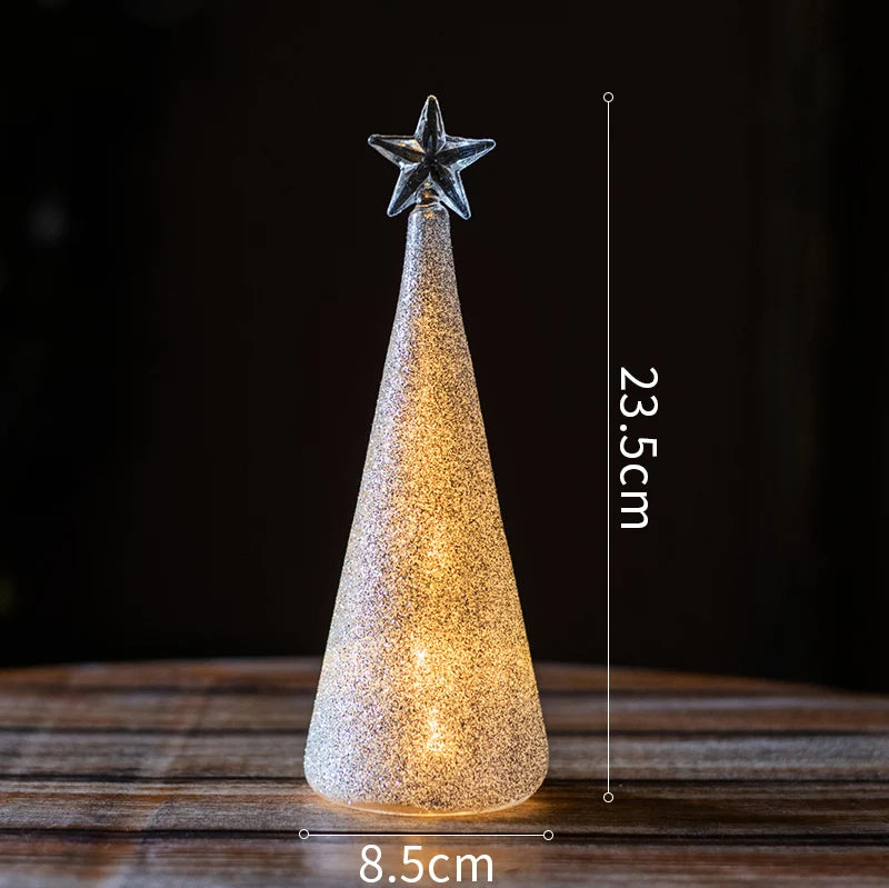 Christmas Tree Glass Night Light LED Luminous Decoration