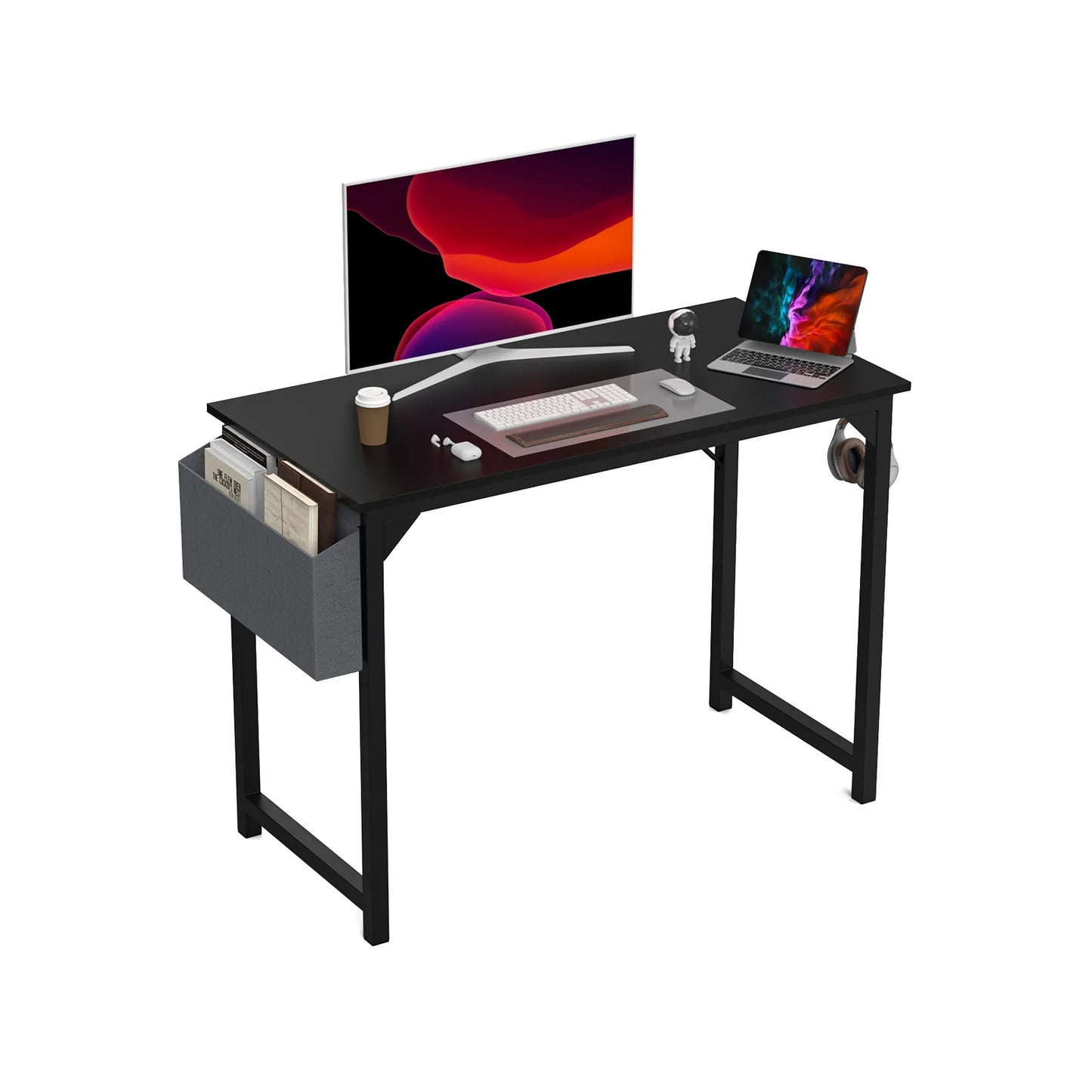 Enhance productivity with this stylish and functional desk.