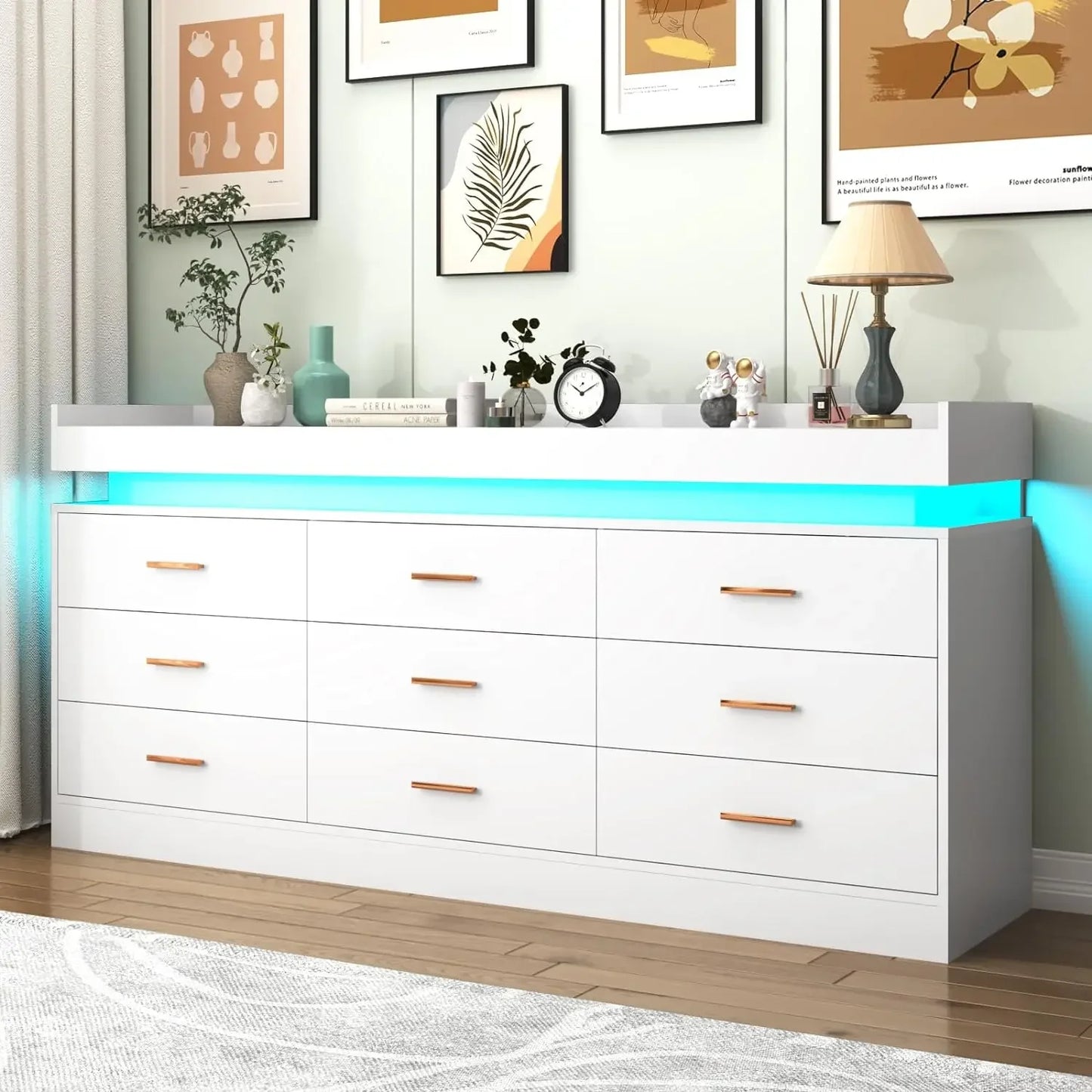 Elegant Dresser Drawer with LED Light 