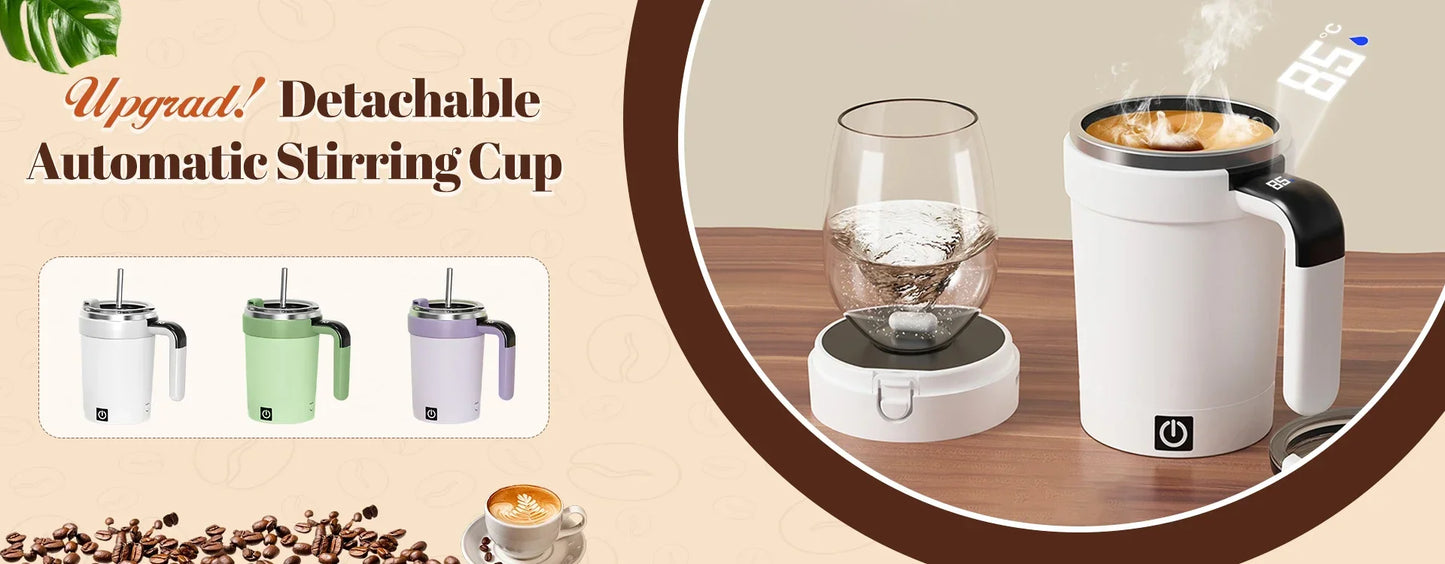Magnetic Mug with LCD Screen & Automatic Self Stirring
