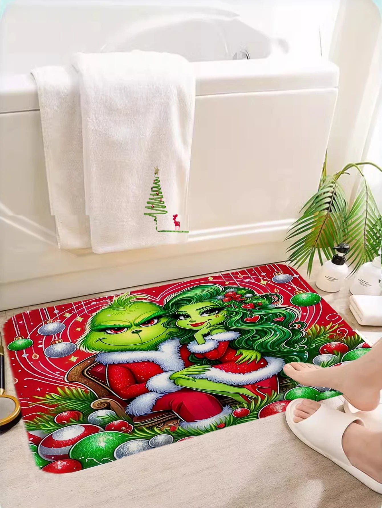 Merry Christmas Cartoon Shower Curtain