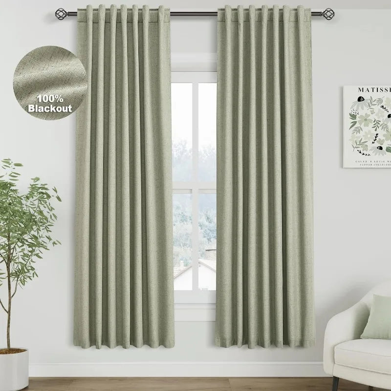 Blackout Curtains Length 2 Panels Set