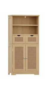 Rattan Bathroom Storage Cabinet, Bathroom Cabinet