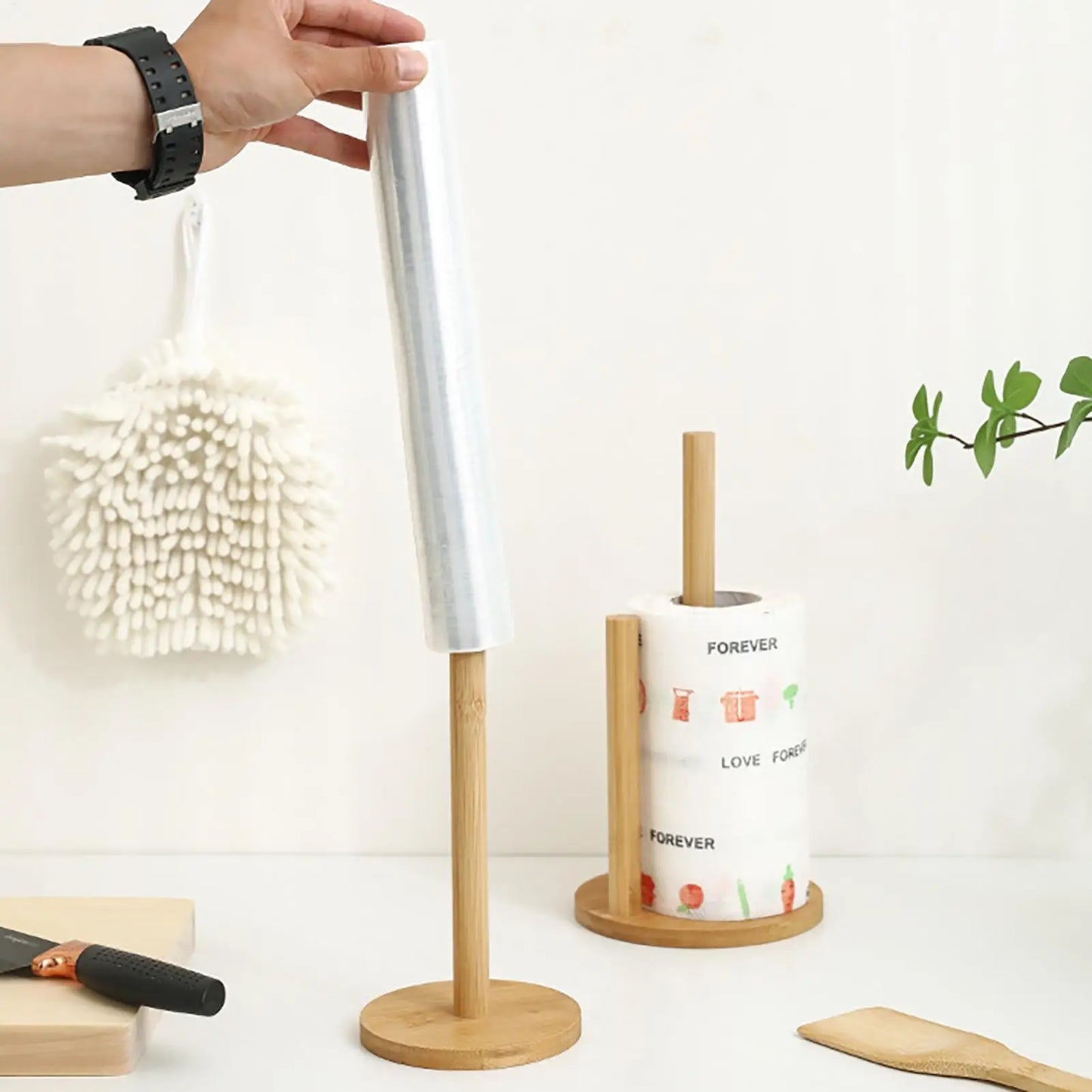 Kitchen Wood Paper Towel Holder