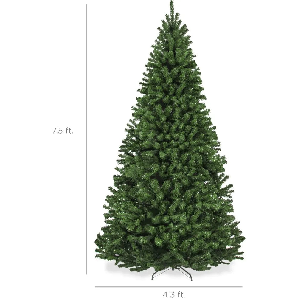 7.5 feet premium spruce festive Christmas tree with 1346 branch tips for easy assembly