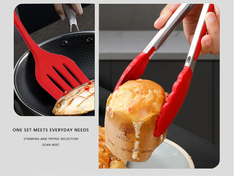 10 PCS Silicone Cookware Set Kitchen