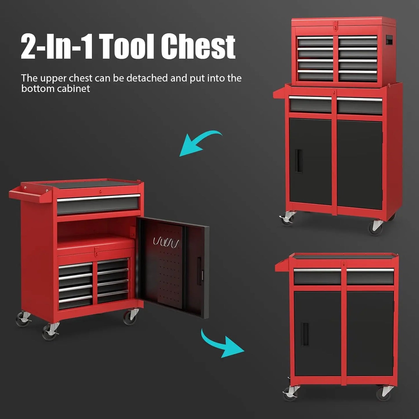 Tool Chest, 5-Drawer Rolling Tool Storage