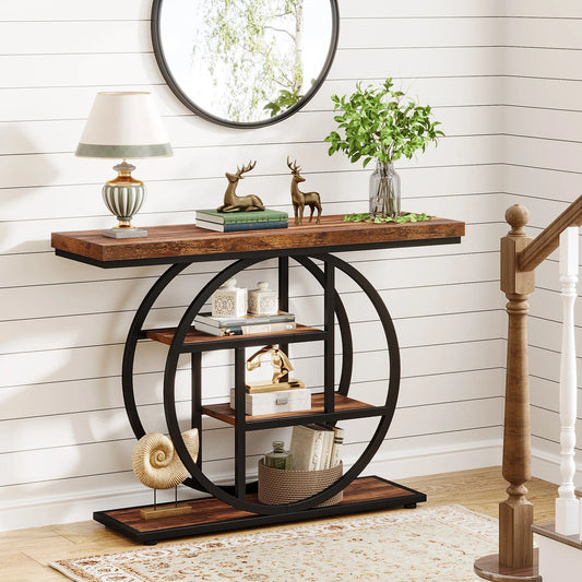 Console Table, 4-Tier Entryway Table, 41.3-Inch Foyer  for Entrance