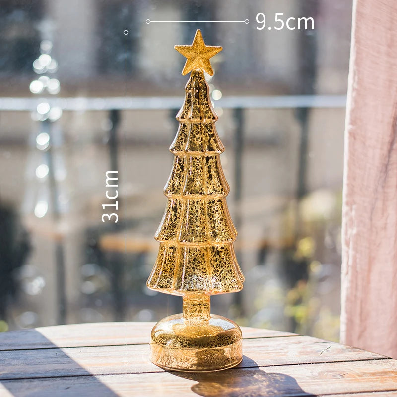 Christmas Tree Glass Night Light LED Luminous Decoration