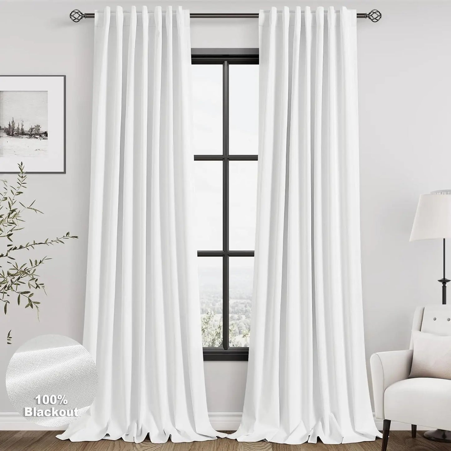 Blackout Curtains Length 2 Panels Set