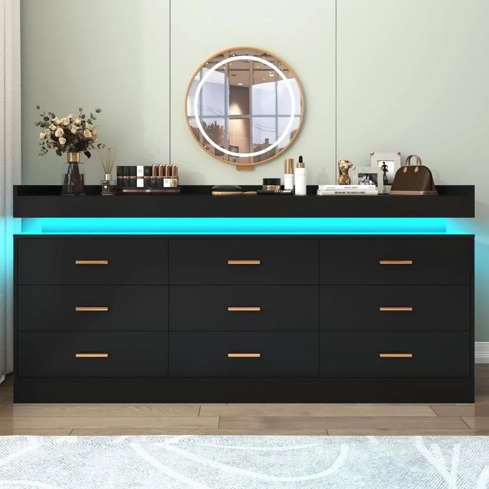 Elegant Dresser Drawer with LED Light 