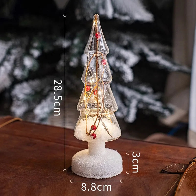 Christmas Tree Glass Night Light LED Luminous Decoration