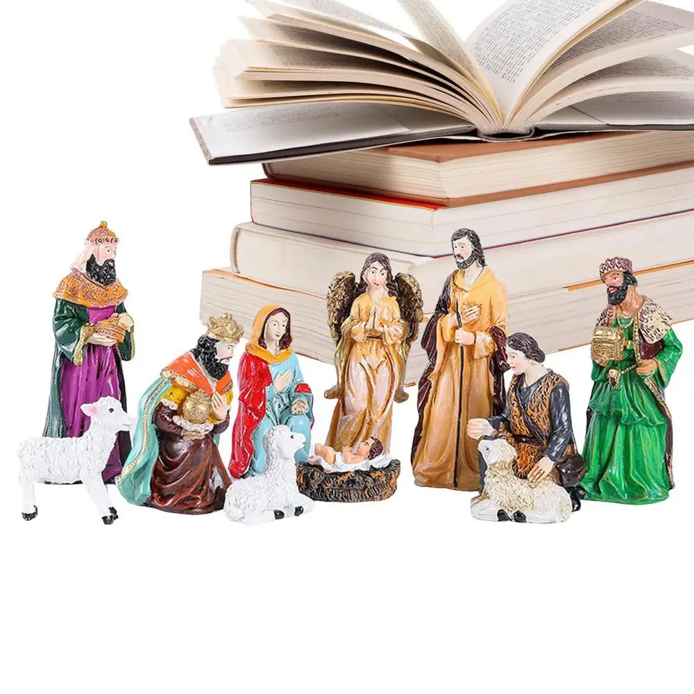 10 pcs Christ Birth Of Jesus Ornament Nativity Scene