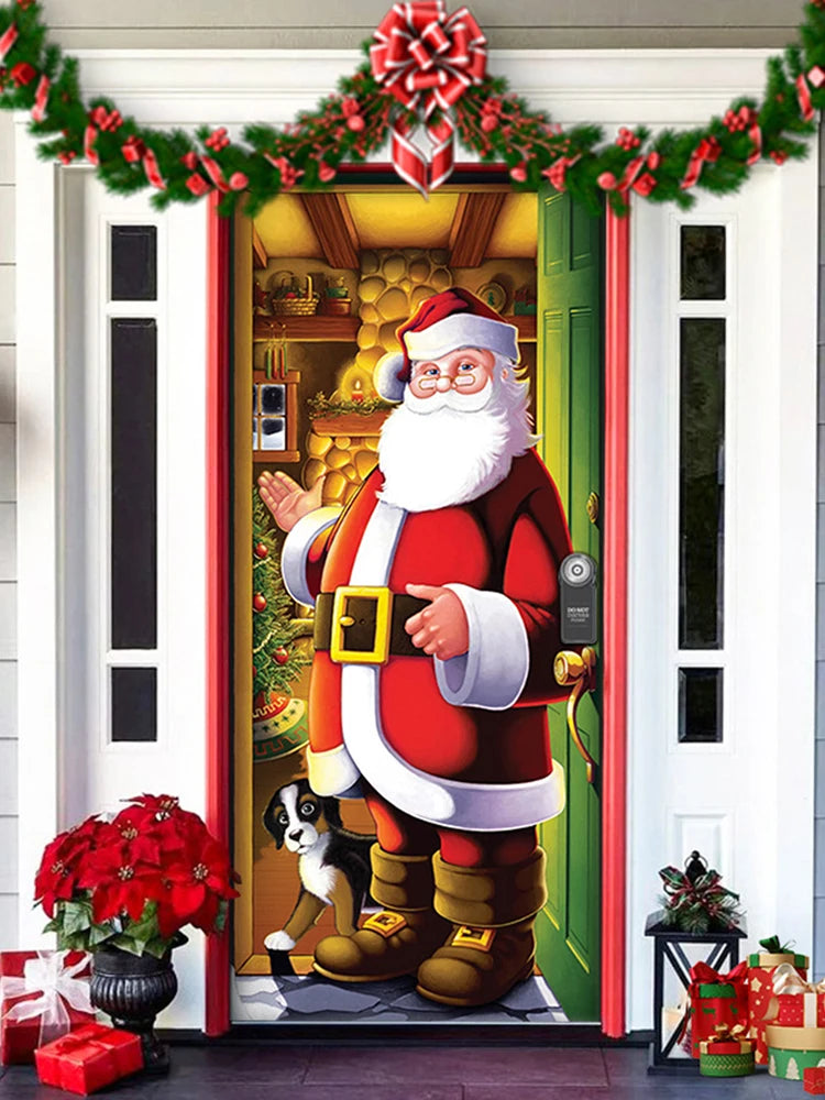 Christmas Door Cover 91cm X 203cm  Front Door Decorations