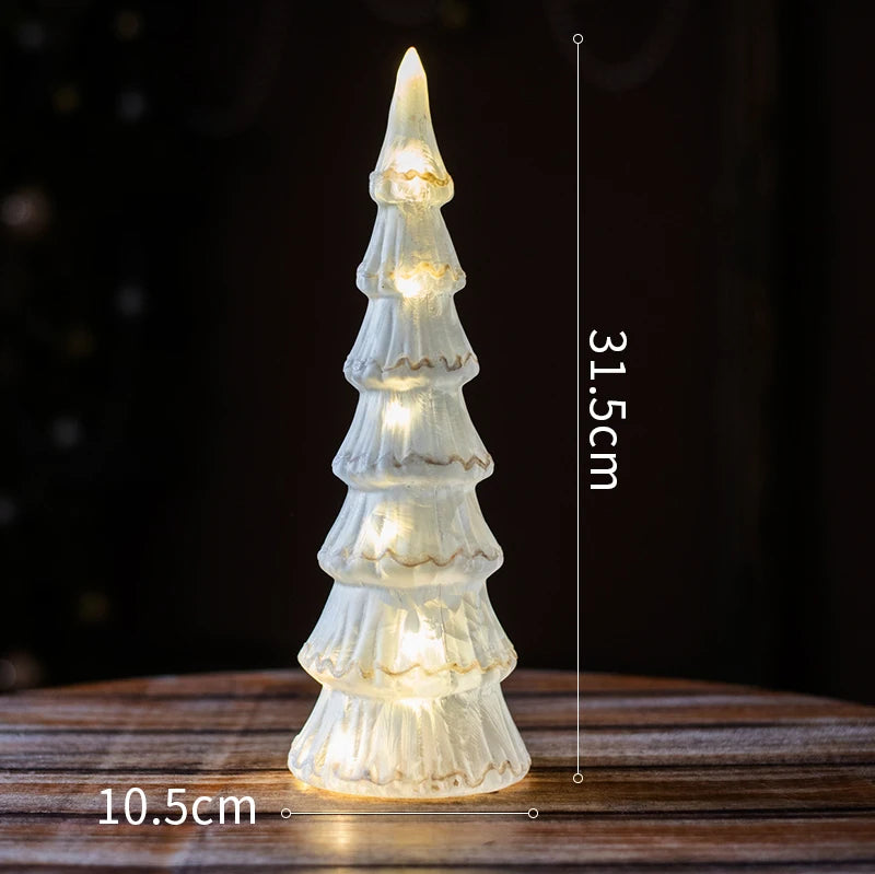 Christmas Tree Glass Night Light LED Luminous Decoration