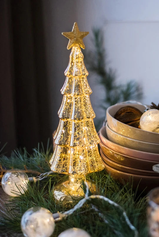 Christmas Tree Glass Night Light LED Luminous Decoration