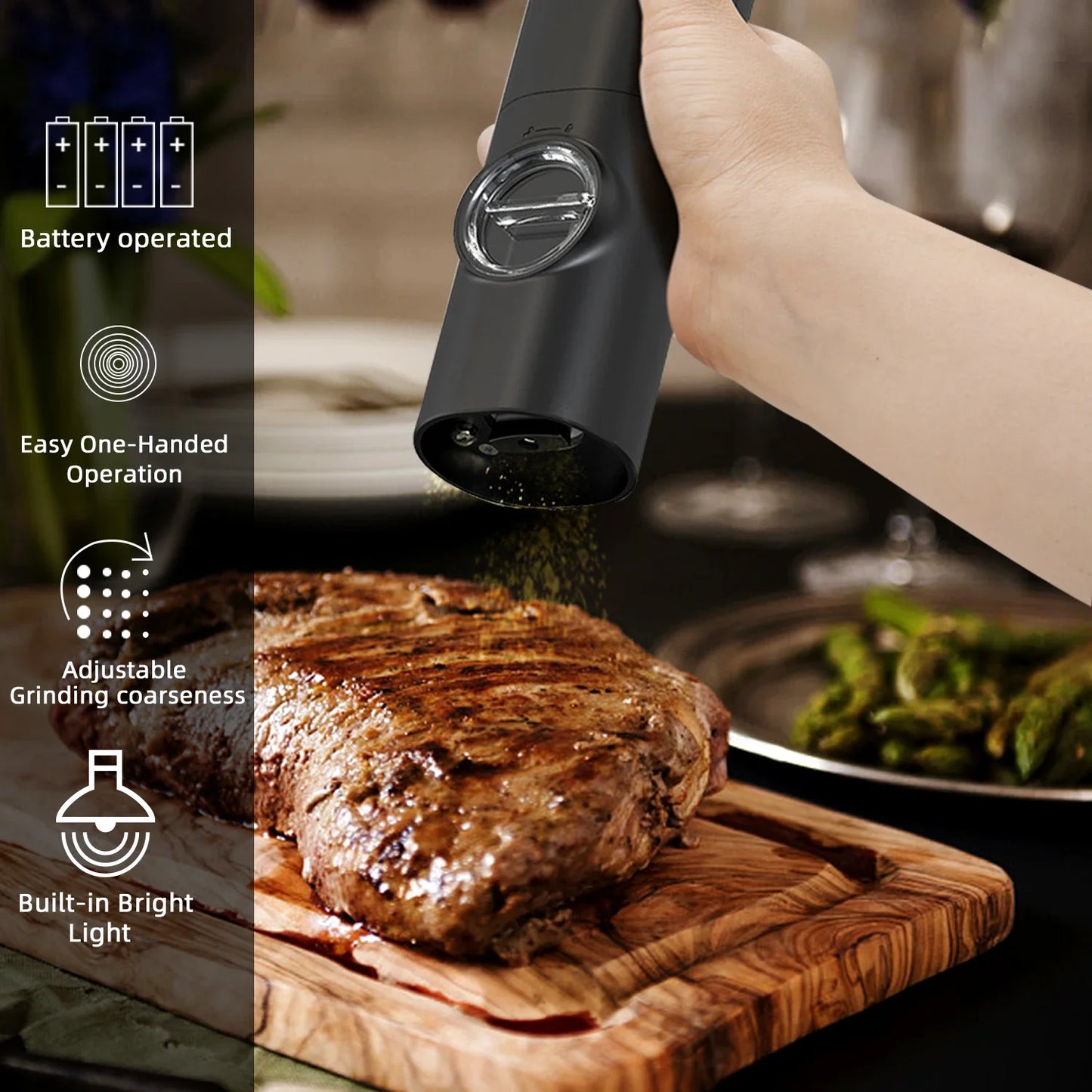 Pepper And Salt Grinder Electric Automatic Mill