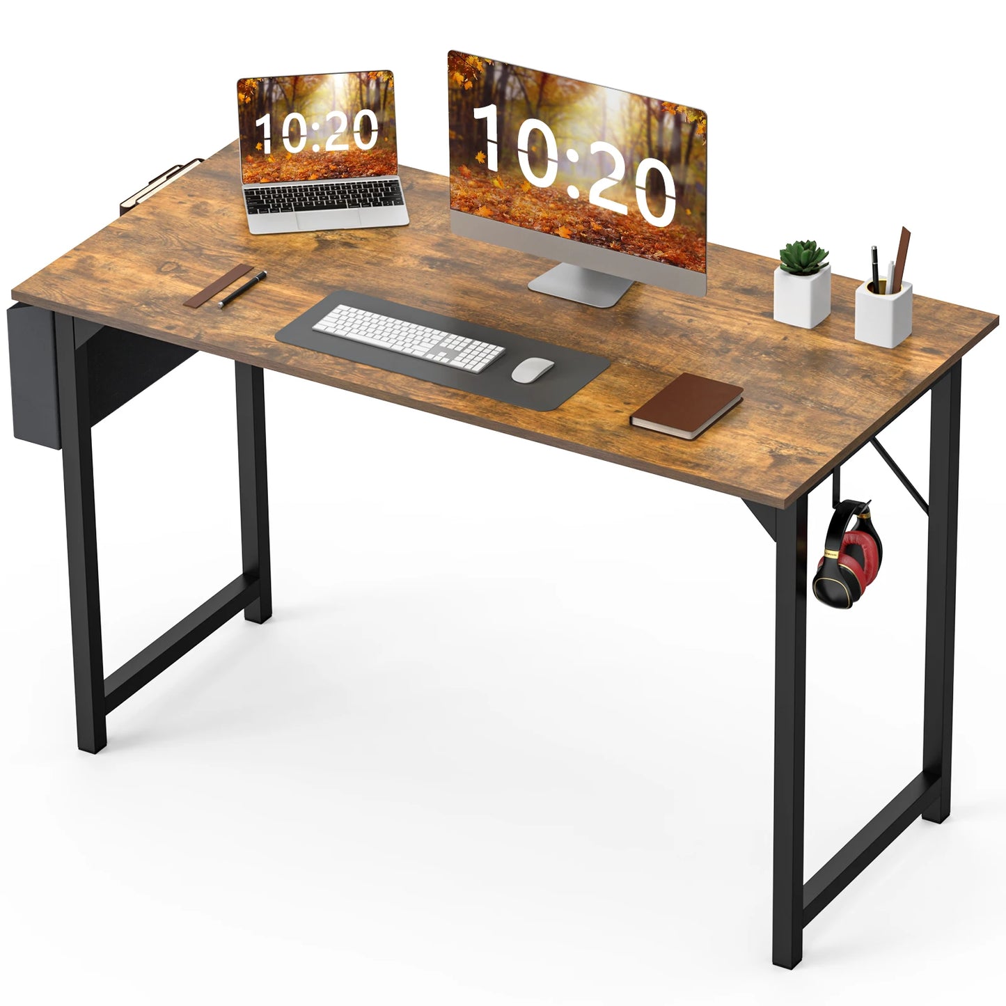 Enhance productivity with this stylish and functional desk.