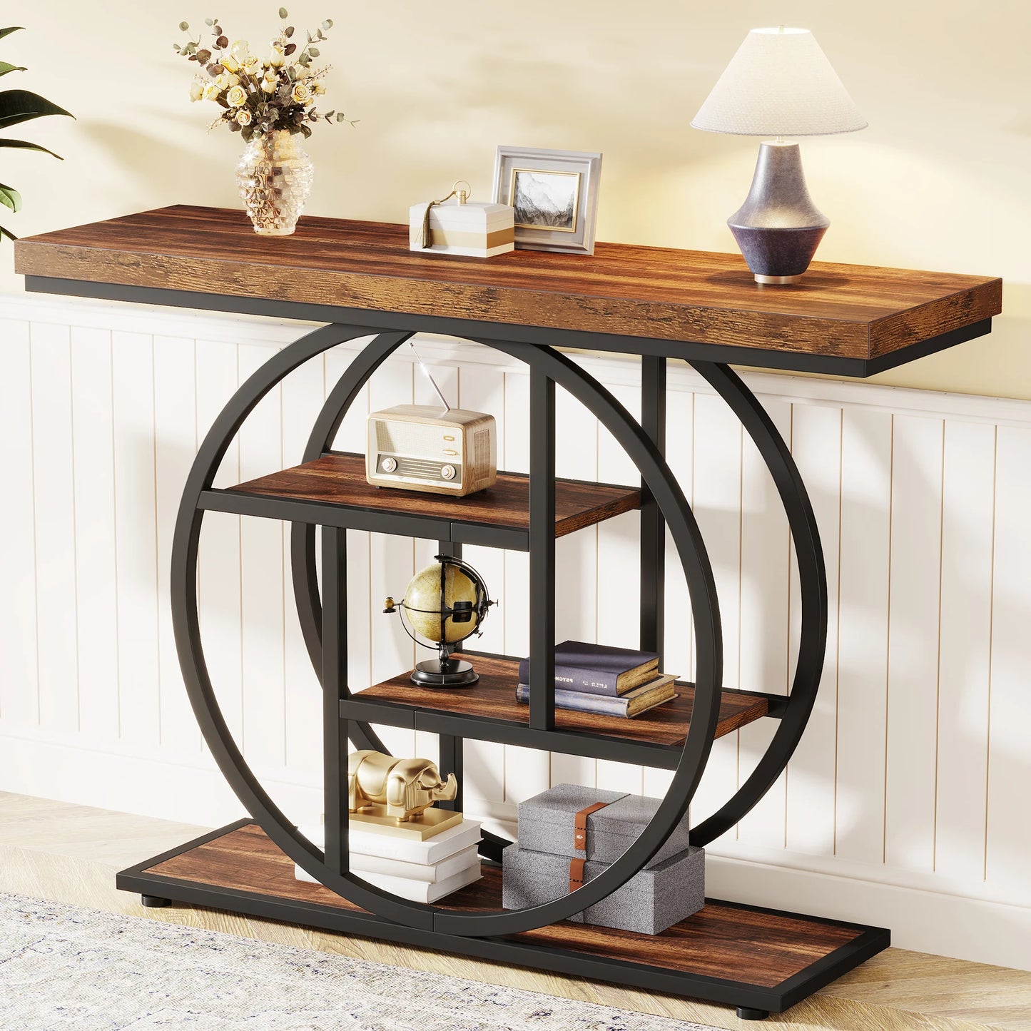 Console Table, 4-Tier Entryway Table, 41.3-Inch Foyer  for Entrance