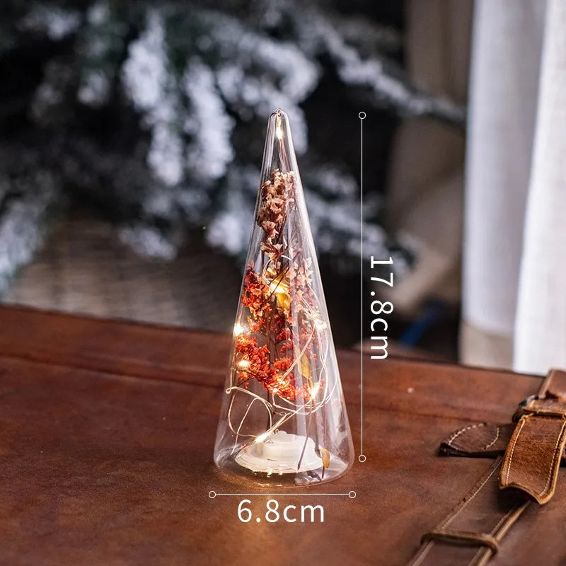 Christmas Tree Glass Night Light LED Luminous Decoration