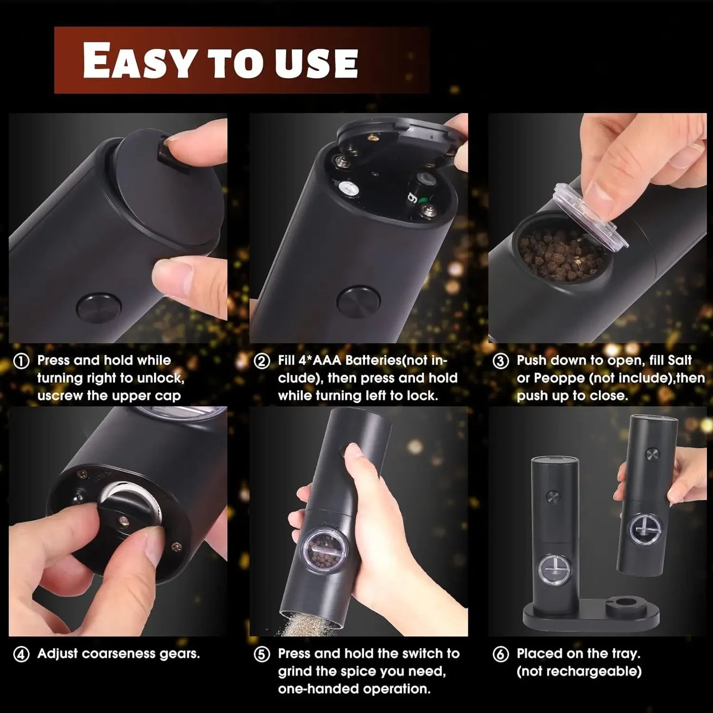 Pepper And Salt Grinder Electric Automatic Mill