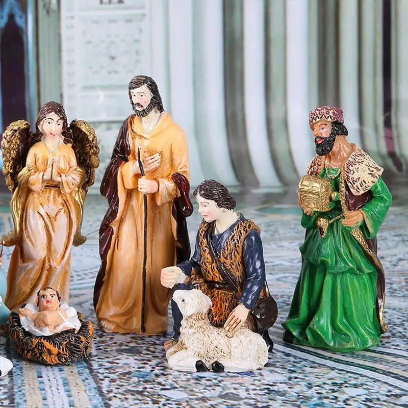 10 pcs Christ Birth Of Jesus Ornament Nativity Scene