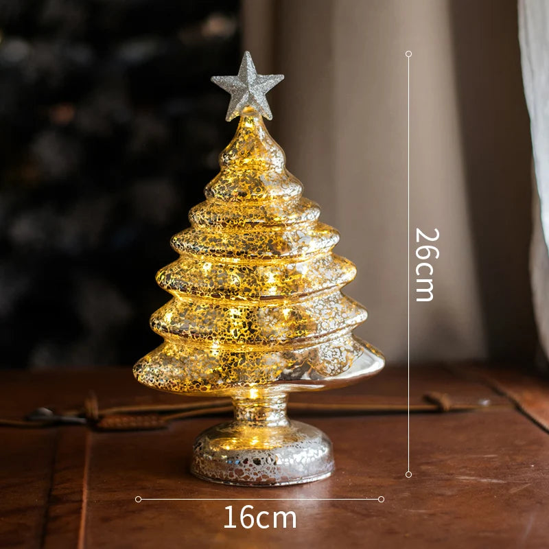 Christmas Tree Glass Night Light LED Luminous Decoration