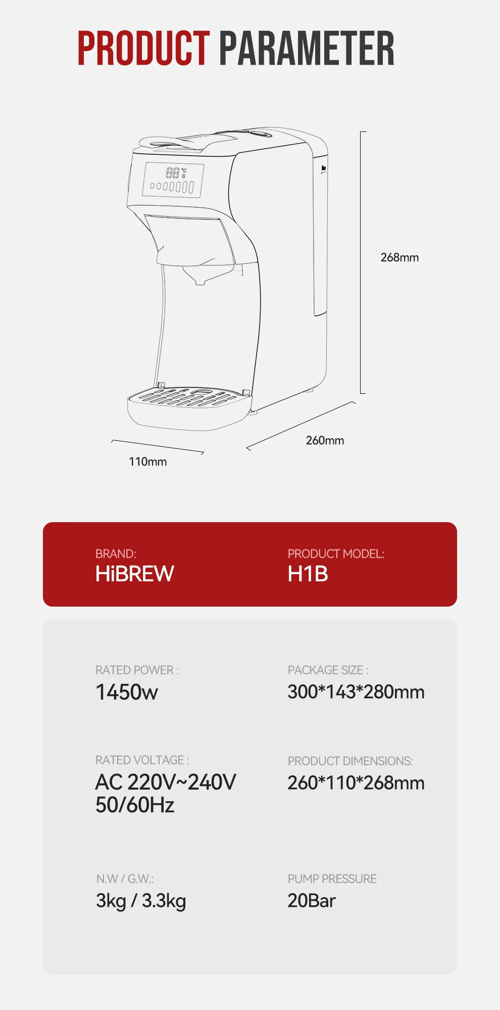 6in1  Coffee Machine HiBREW