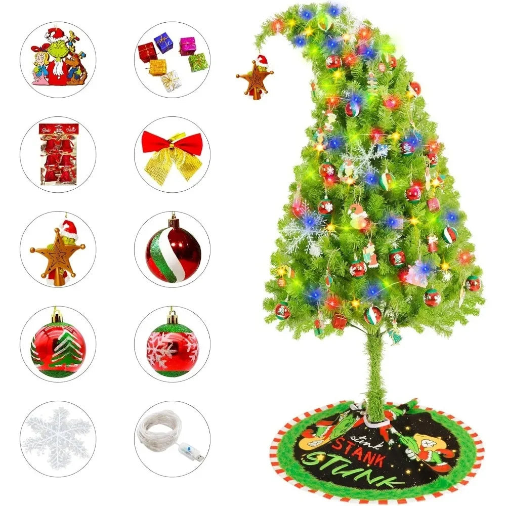 5.7-foot Bendable Grinch Christmas Tree