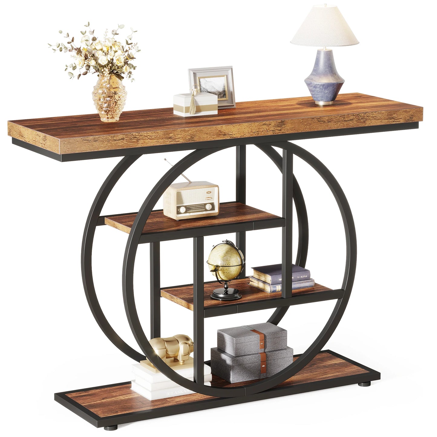 Console Table, 4-Tier Entryway Table, 41.3-Inch Foyer  for Entrance