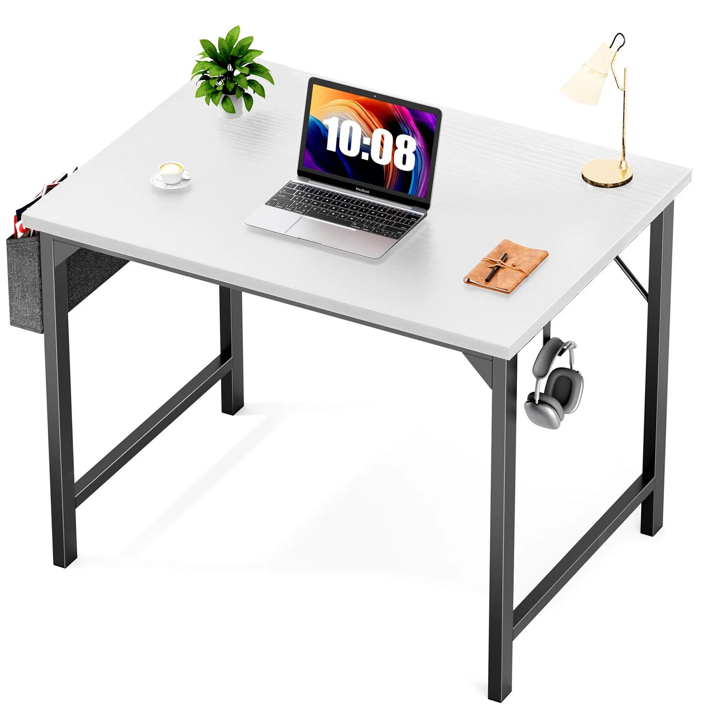 Enhance productivity with this stylish and functional desk.