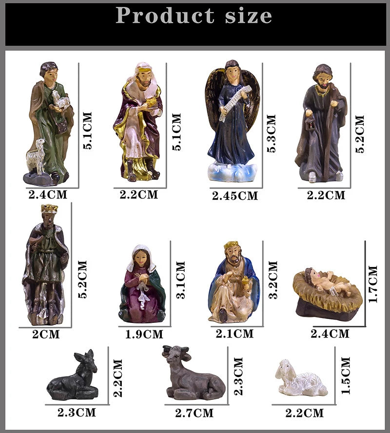 11pcs Nativity Set Figurines Nativity Scene