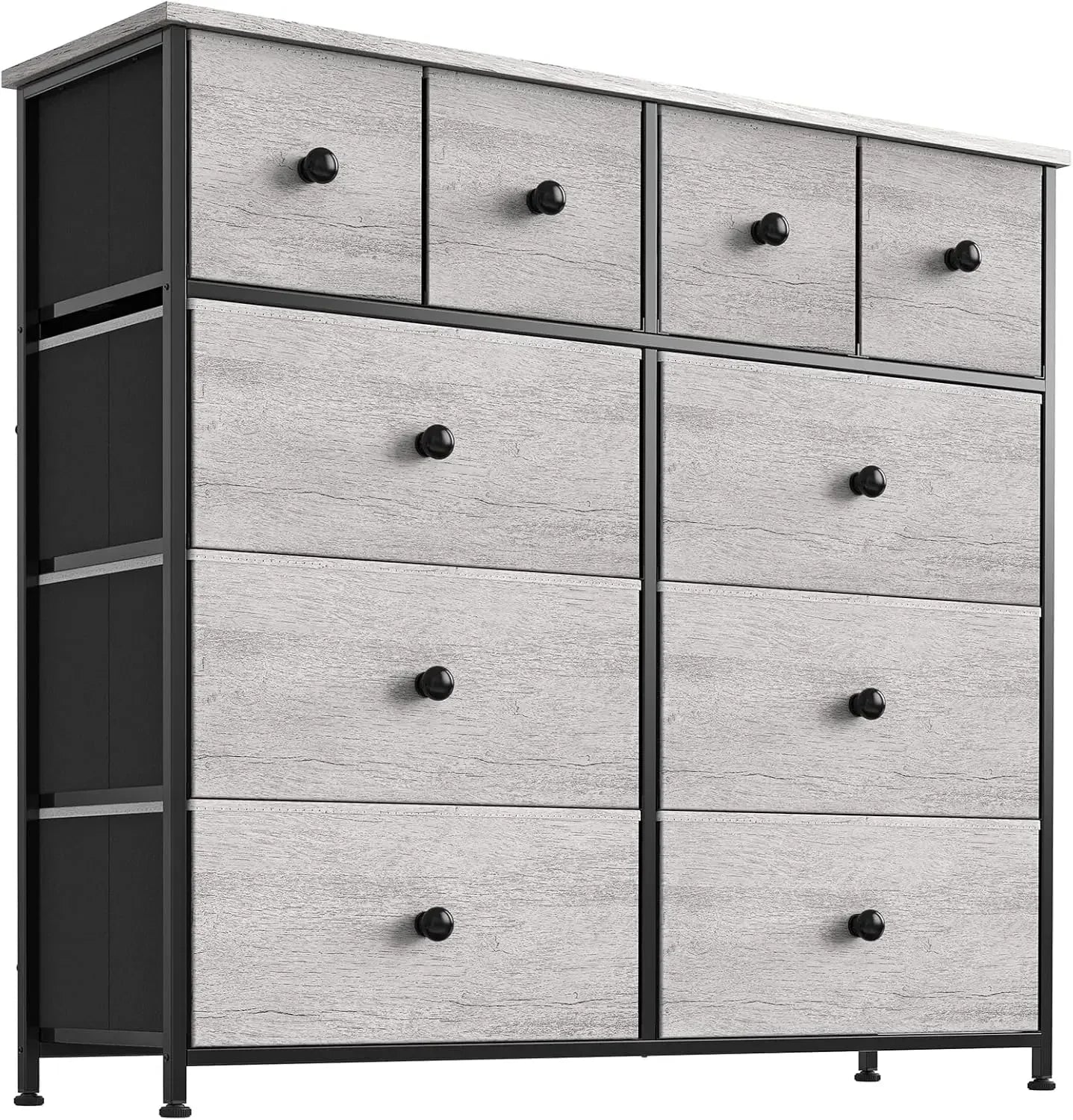 10 Drawer Dresser for Bedroom Faux Leather