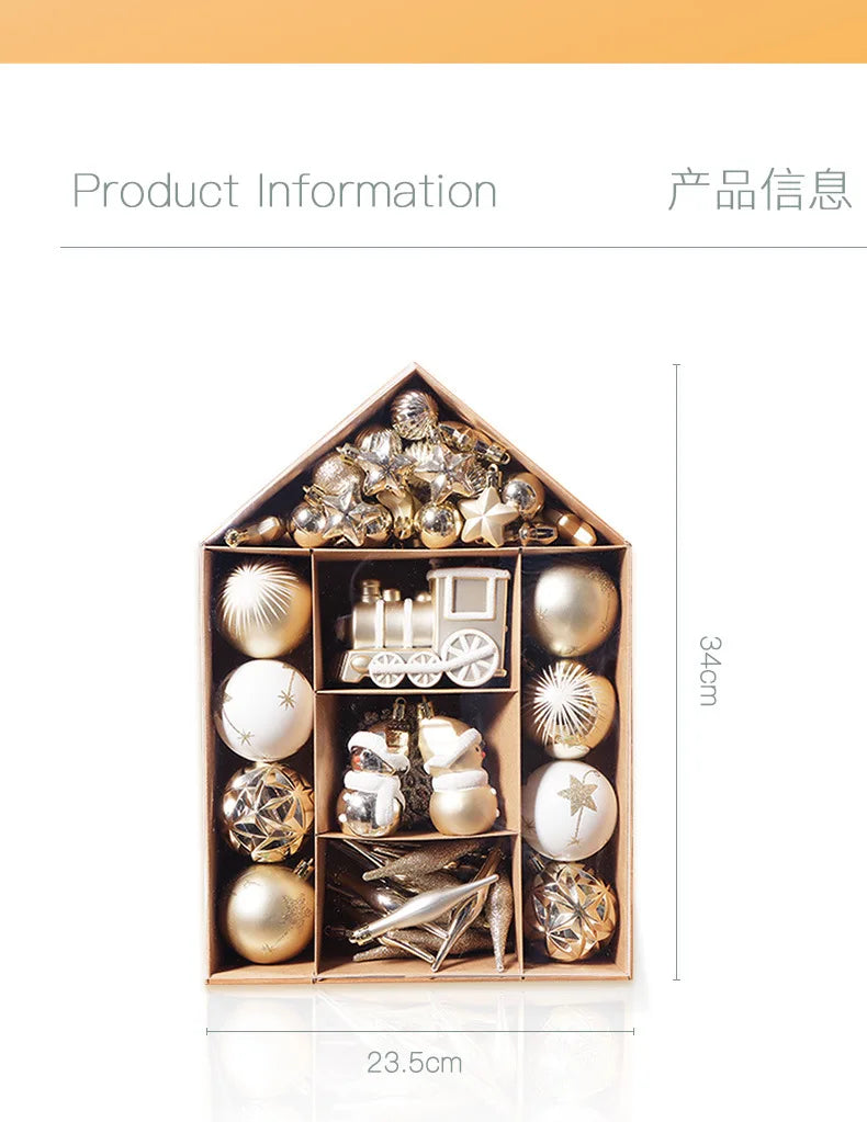 70 Pcs Christmas Ornaments Christmas Ball Set