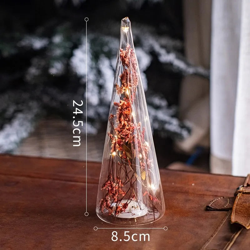 Christmas Tree Glass Night Light LED Luminous Decoration