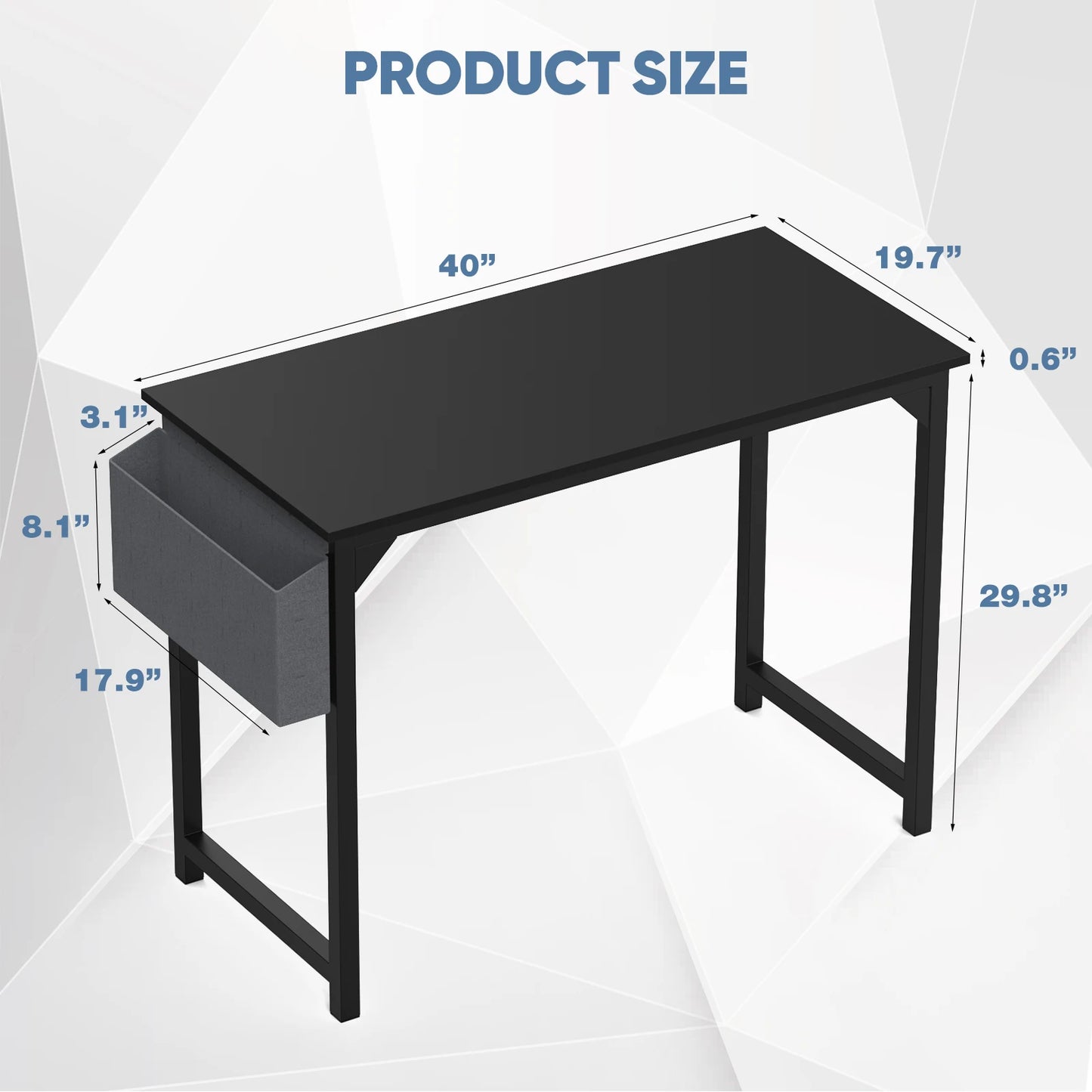 Enhance productivity with this stylish and functional desk.